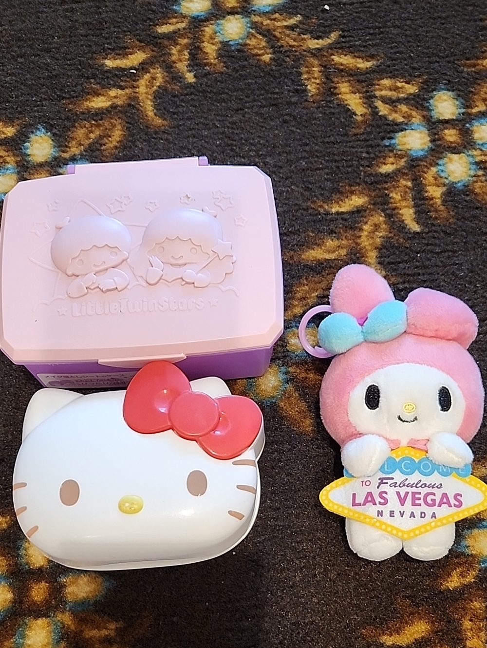 Sanrio Pink and White Hello Kitty & My Melody Key/Card Holders